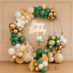 Circular jungle theme balloon backdrop by Quikii
