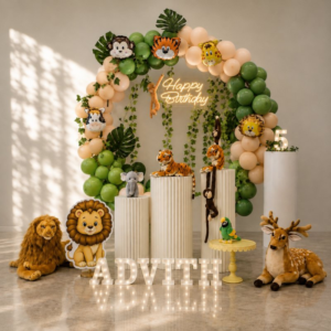 Jungle Theme Circular Balloon Backdrop | At-Home | Same Day