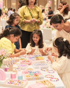 Book Activity Station For Kids Birthday In Bangalore- DIY Charms Bracelet, Name Bands