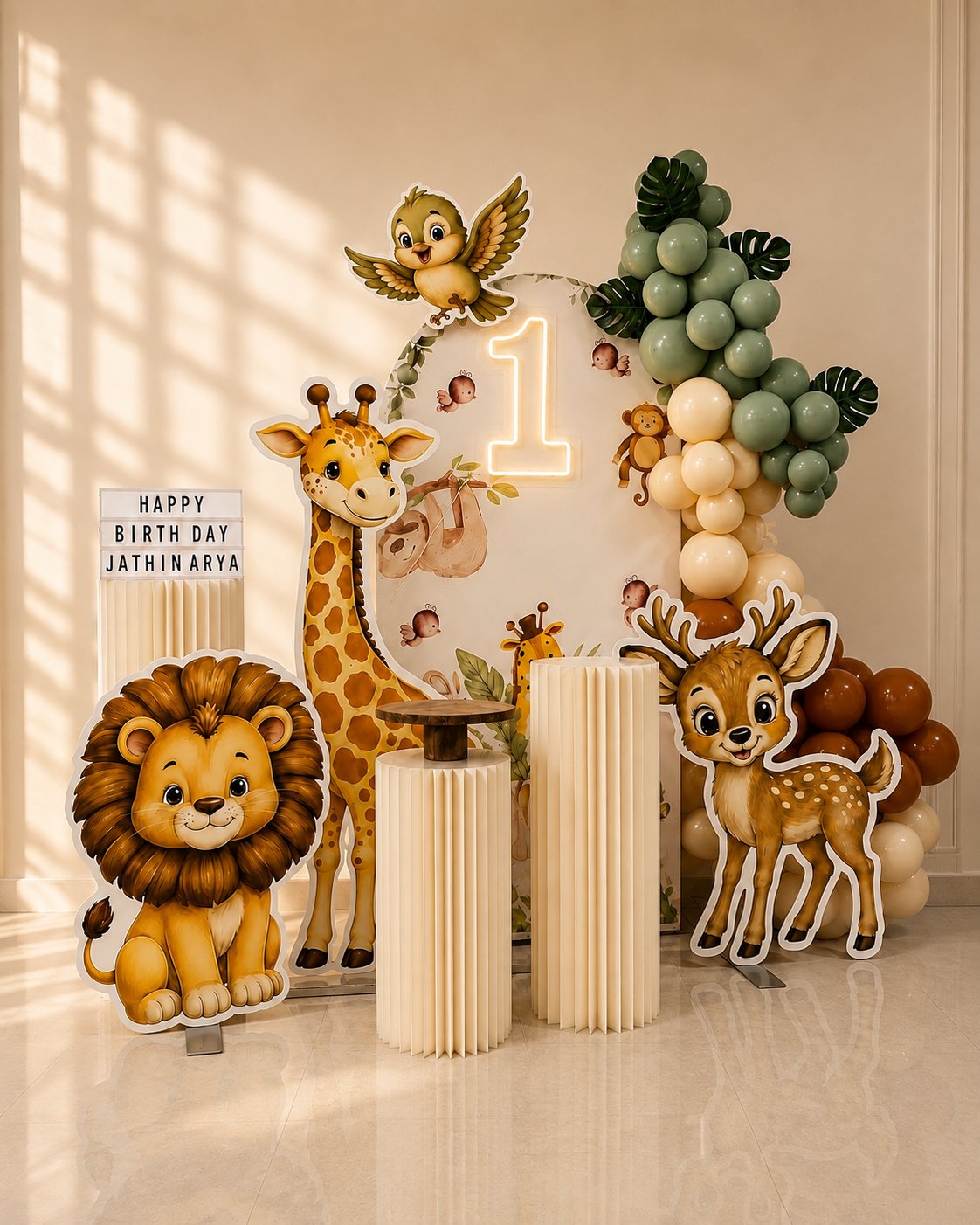 Jungle Theme Chiara Backdrop Setup Decoration